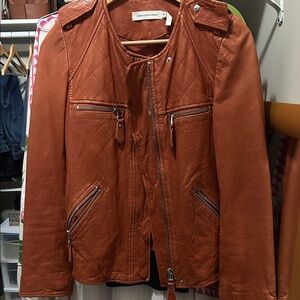 Isabel Marant Burnt Terracotta Kady Leather Jacket